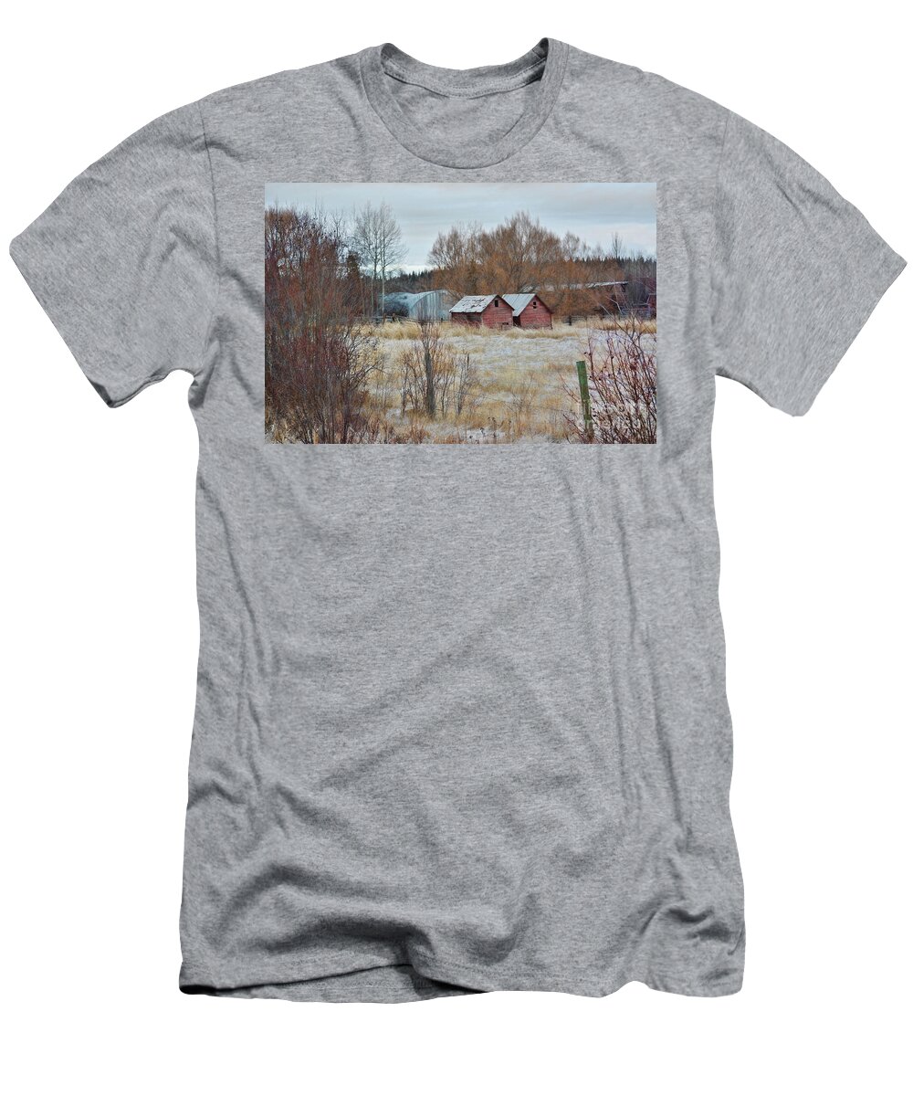 Cabin T-Shirt featuring the photograph His And Hers by Vivian Martin