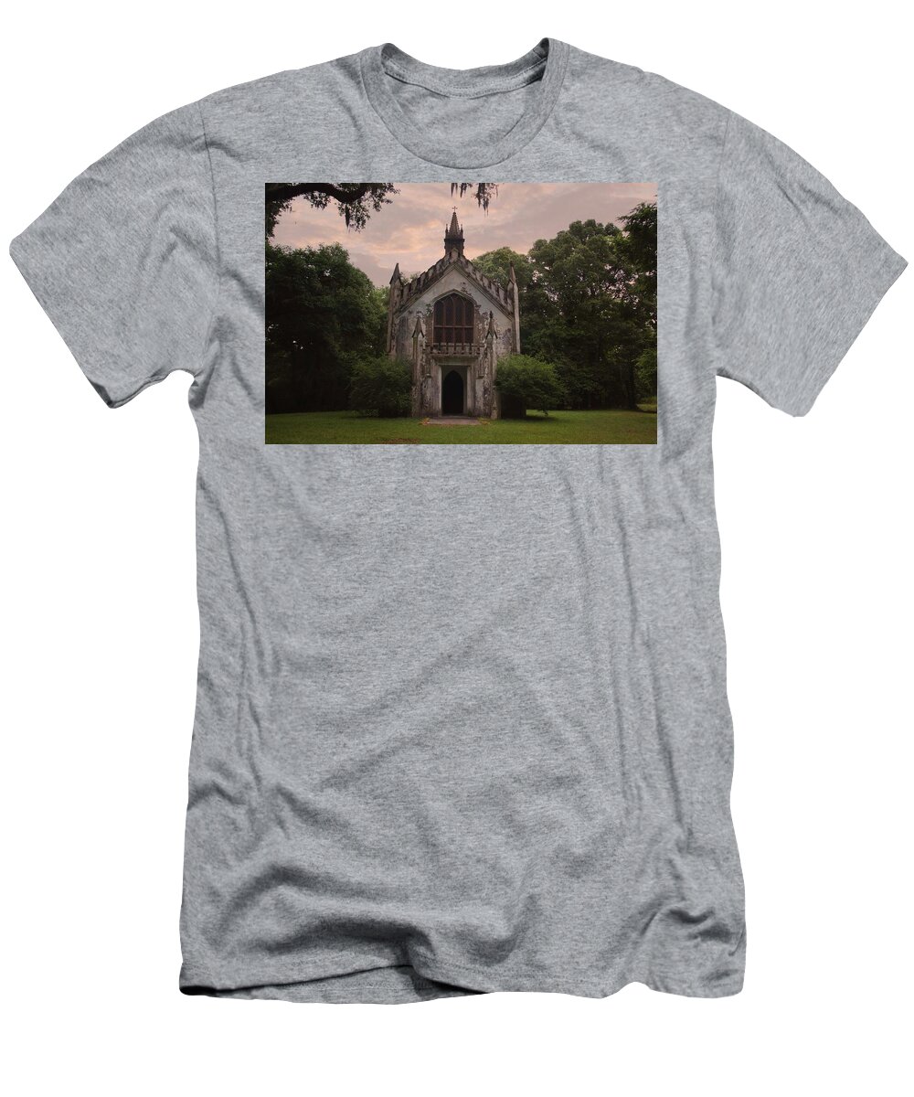 Episcopal Church T-Shirt featuring the photograph Historic Mississippi Church in the Woods by Kelly Gomez