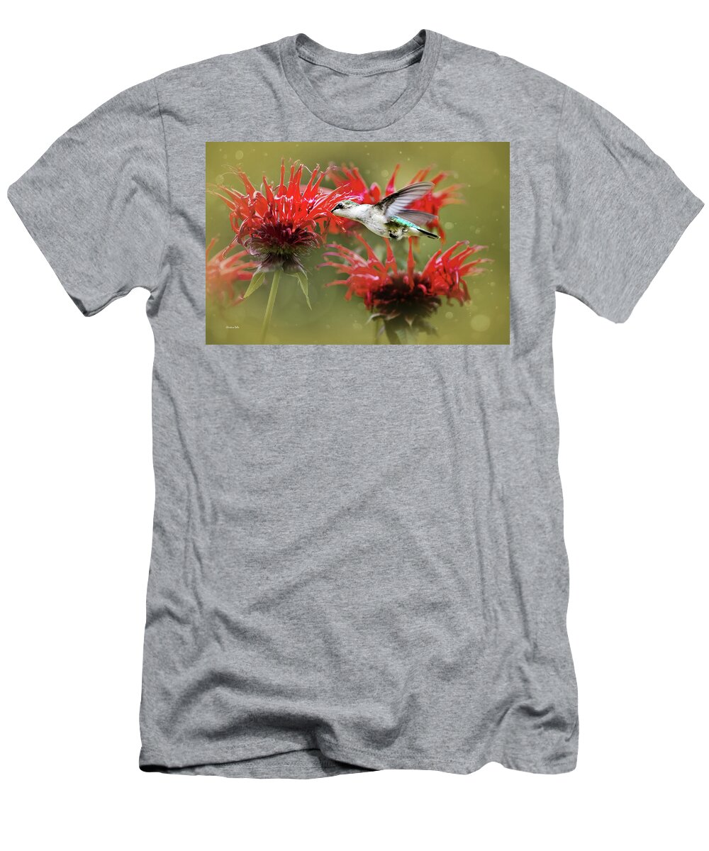 Bird T-Shirt featuring the photograph Hummingbird Angel by Christina Rollo