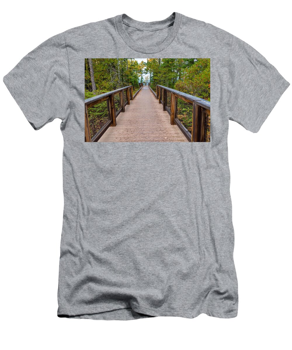 Trail T-Shirt featuring the photograph Hunter's Point at Copper Harbor by Susan Rydberg