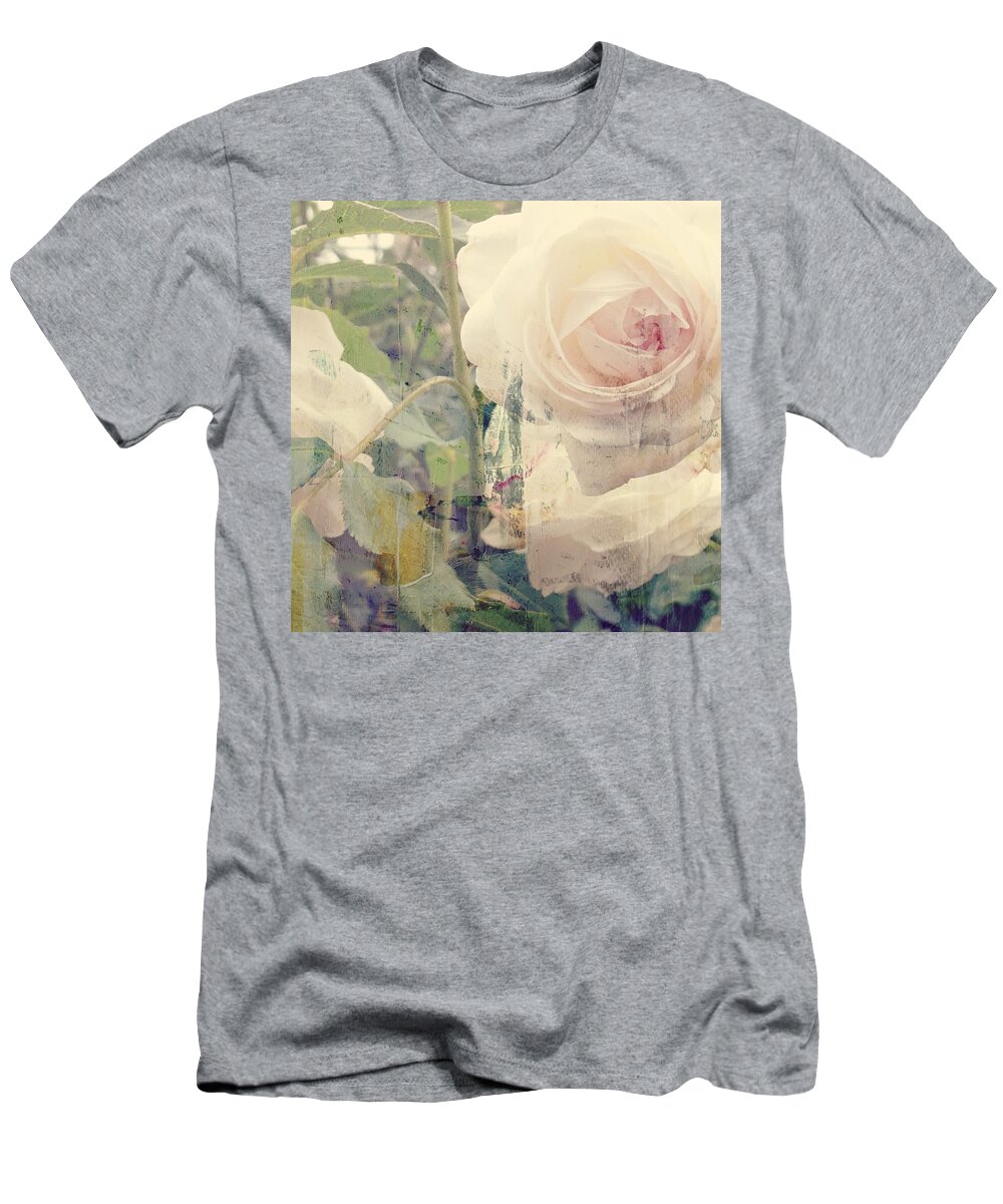 White Rose T-Shirt featuring the mixed media I Can't Stop Loving You by Paul Lovering
