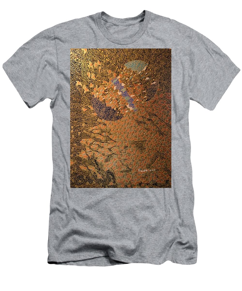 Impact T-Shirt featuring the painting Impact by Darren Whitson
