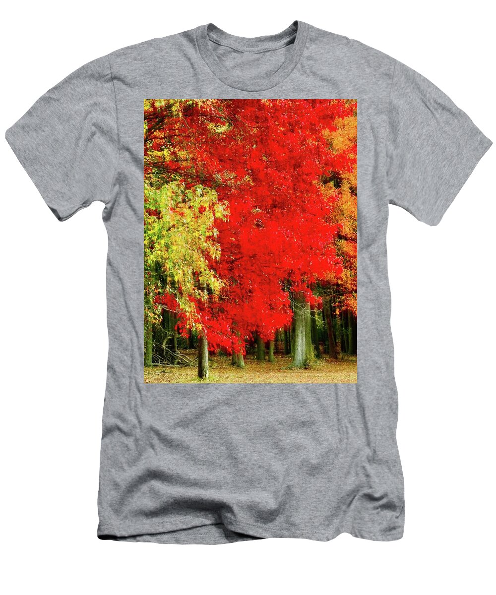 Autumn T-Shirt featuring the photograph Impressionist Autumn by Shawn M Greener