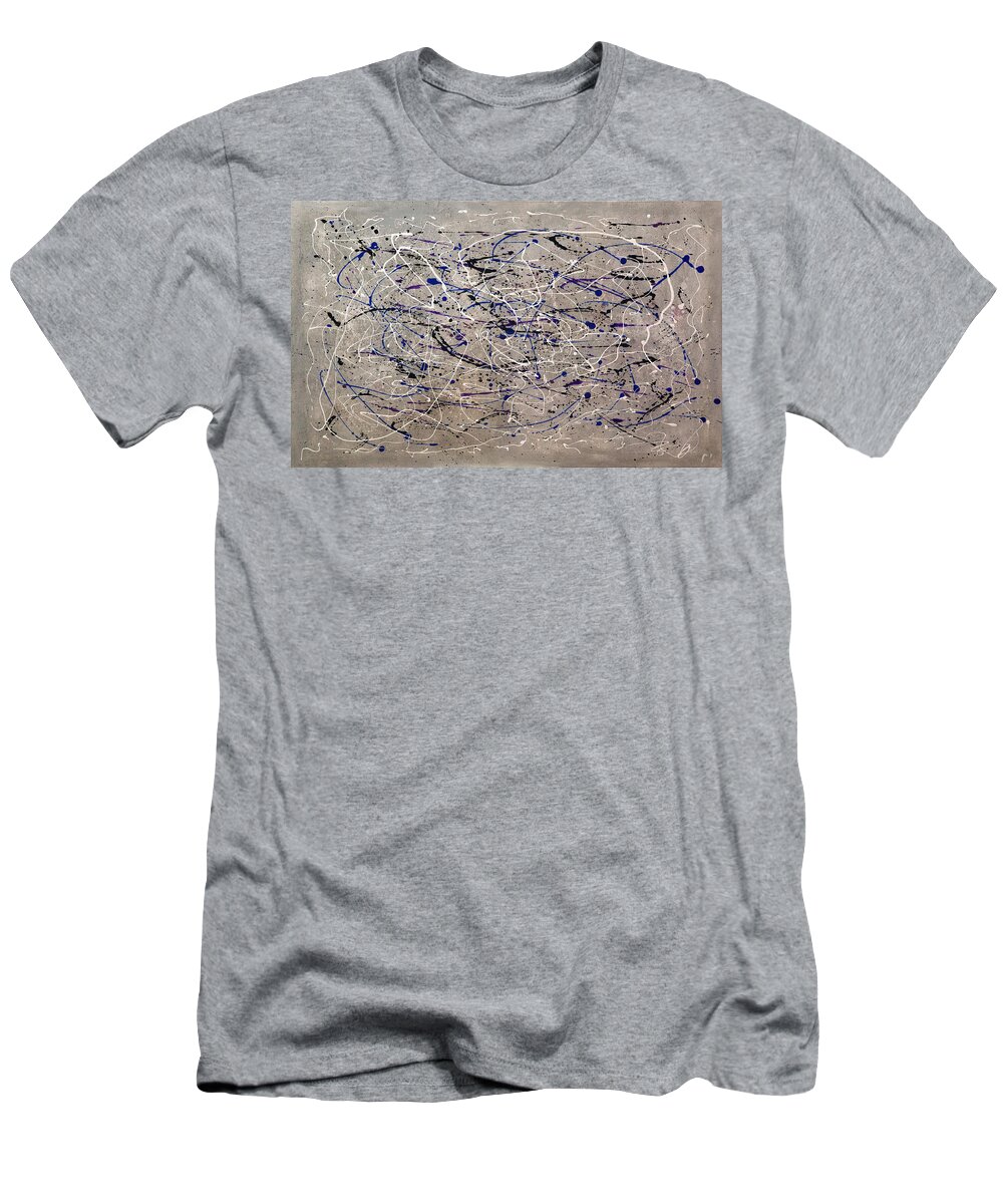 Iota 25 T-Shirt featuring the painting Iota #25 Abstract by Sensory Art House