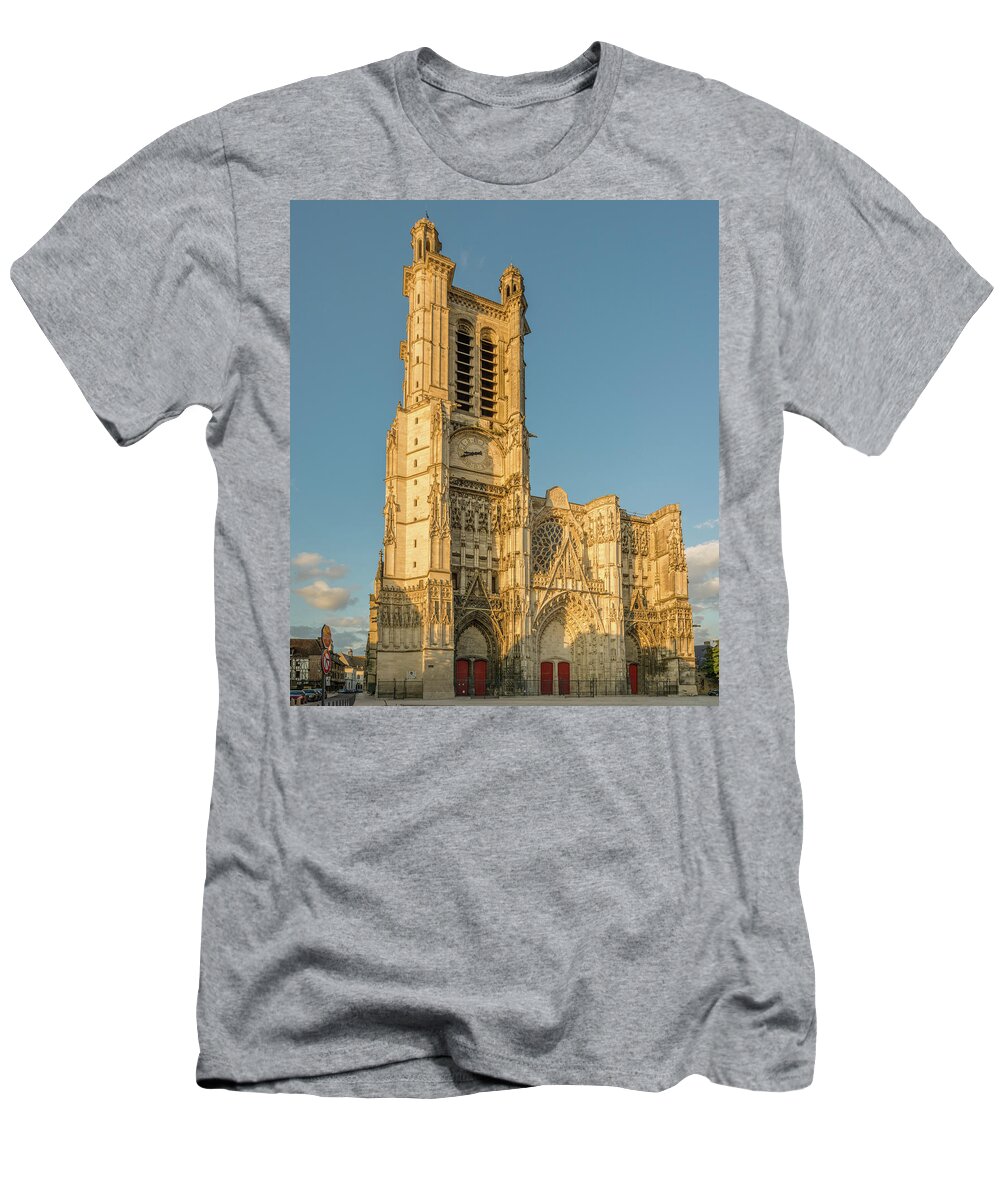 Cathedral T-Shirt featuring the photograph Jewel of Troyes by Marcy Wielfaert