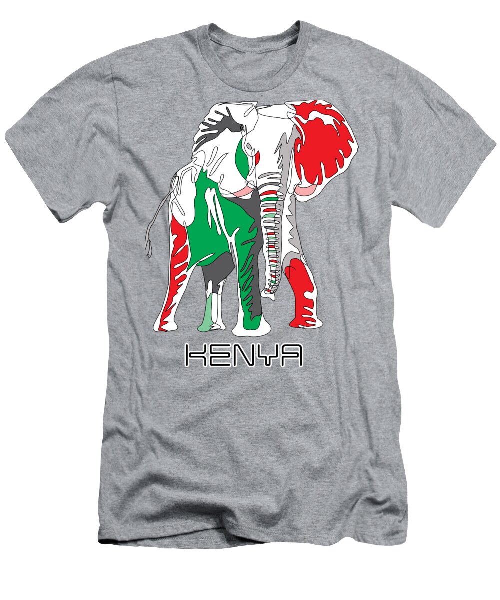 Indian T-Shirt featuring the painting Kenyan 4 by Anthony Mwangi