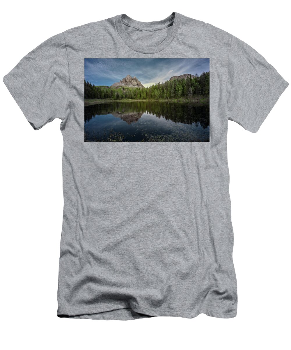 Dolomites T-Shirt featuring the photograph Lake Antorno in the Dolomites by Jon Glaser