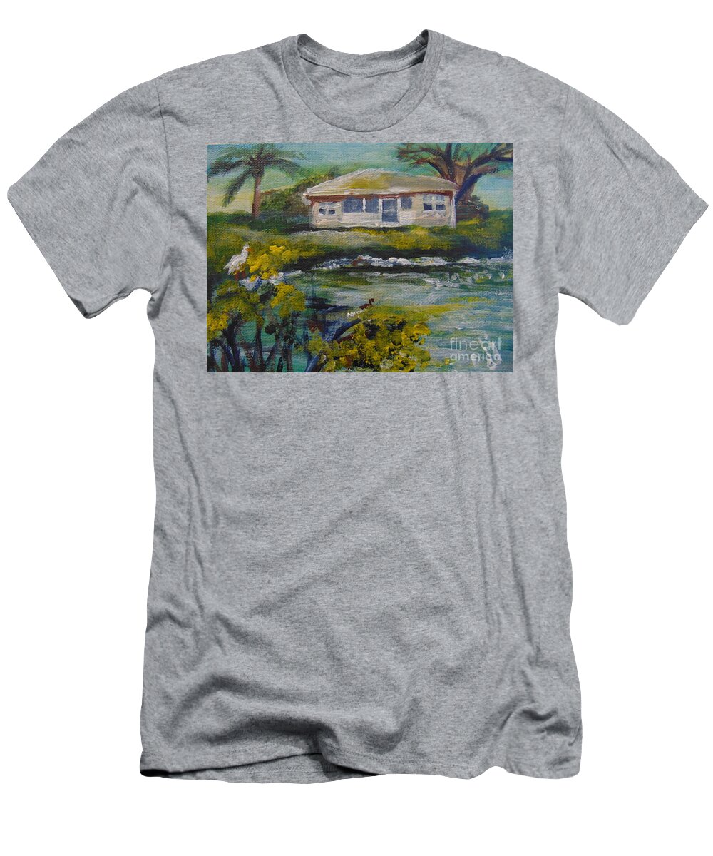 Florida T-Shirt featuring the painting Lake Louise by Saundra Johnson
