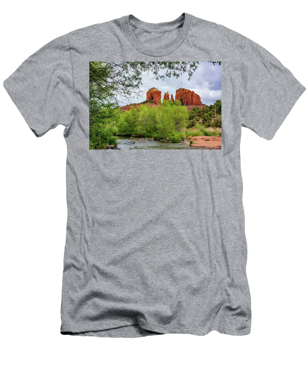  T-Shirt featuring the photograph Leafy Canopy at Red Rock Canyon by Marcy Wielfaert