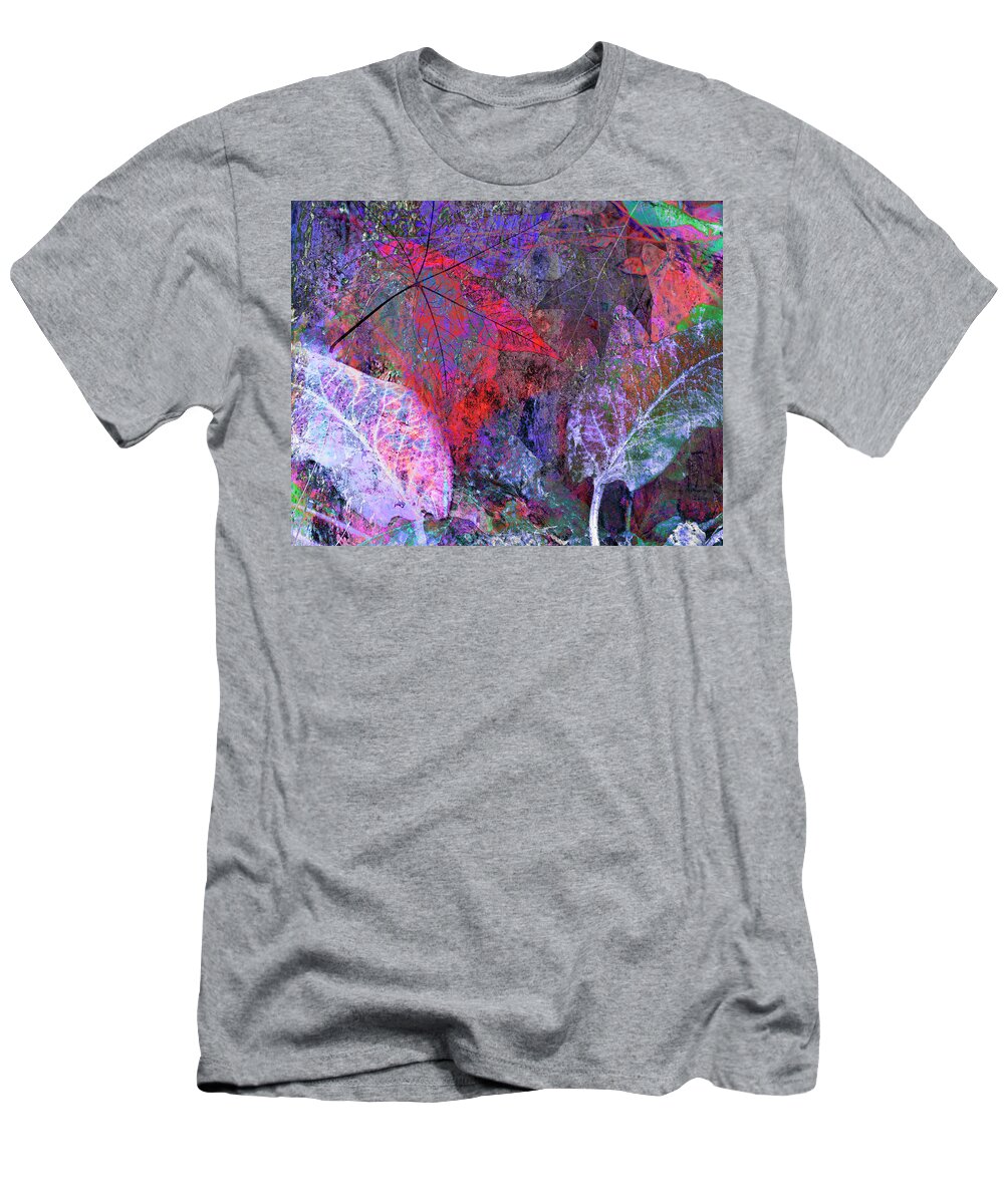 Digital Composite T-Shirt featuring the digital art Leaves and Wood No 3 by Sandra Selle Rodriguez