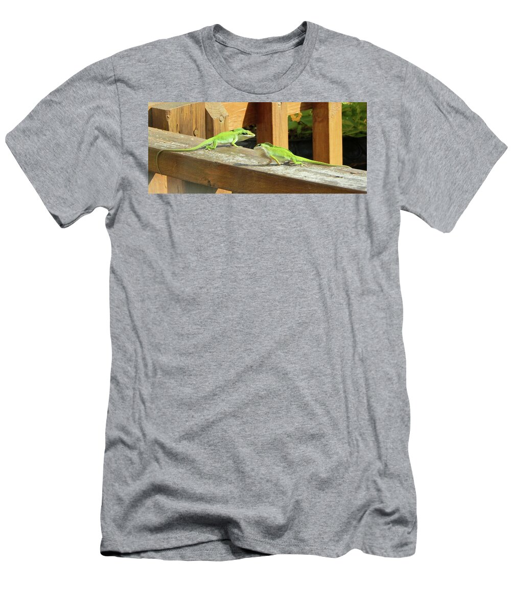 Animals T-Shirt featuring the photograph Let's Rumble by Karen Stansberry