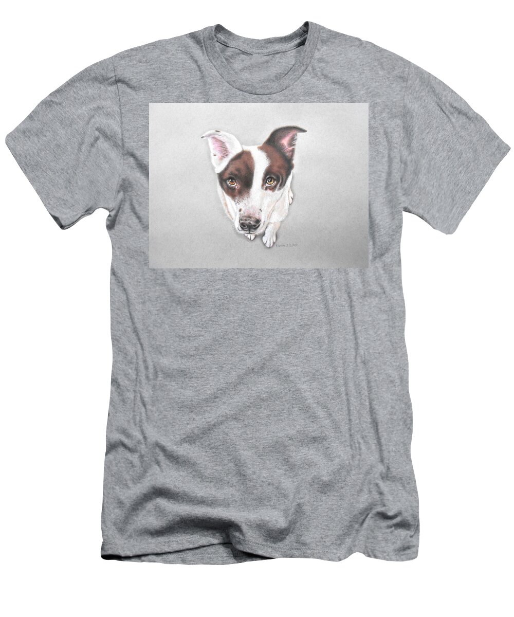 Dog T-Shirt featuring the drawing Lily by Karrie J Butler