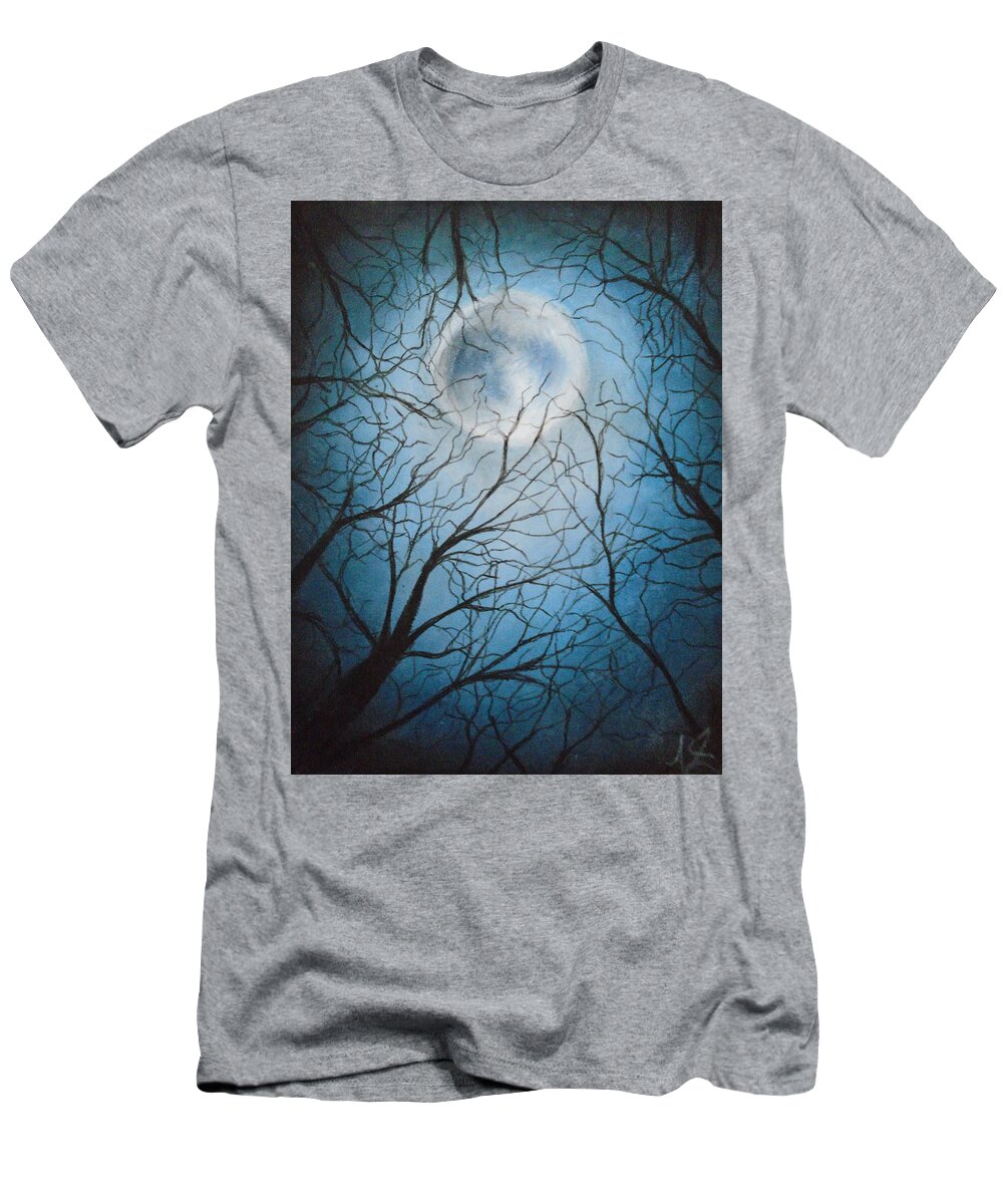 Forest Sky T-Shirt featuring the painting Lunar Nights by Jen Shearer