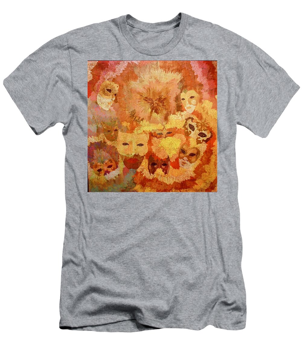 Masque T-Shirt featuring the painting Masque by DLWhitson
