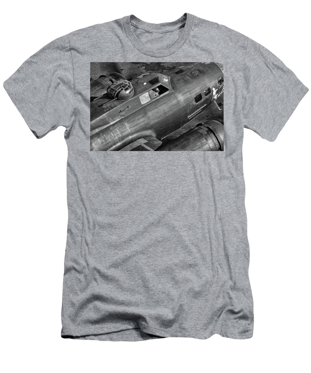 B-17 T-Shirt featuring the photograph Memphis Belle From On High by Chris Buff