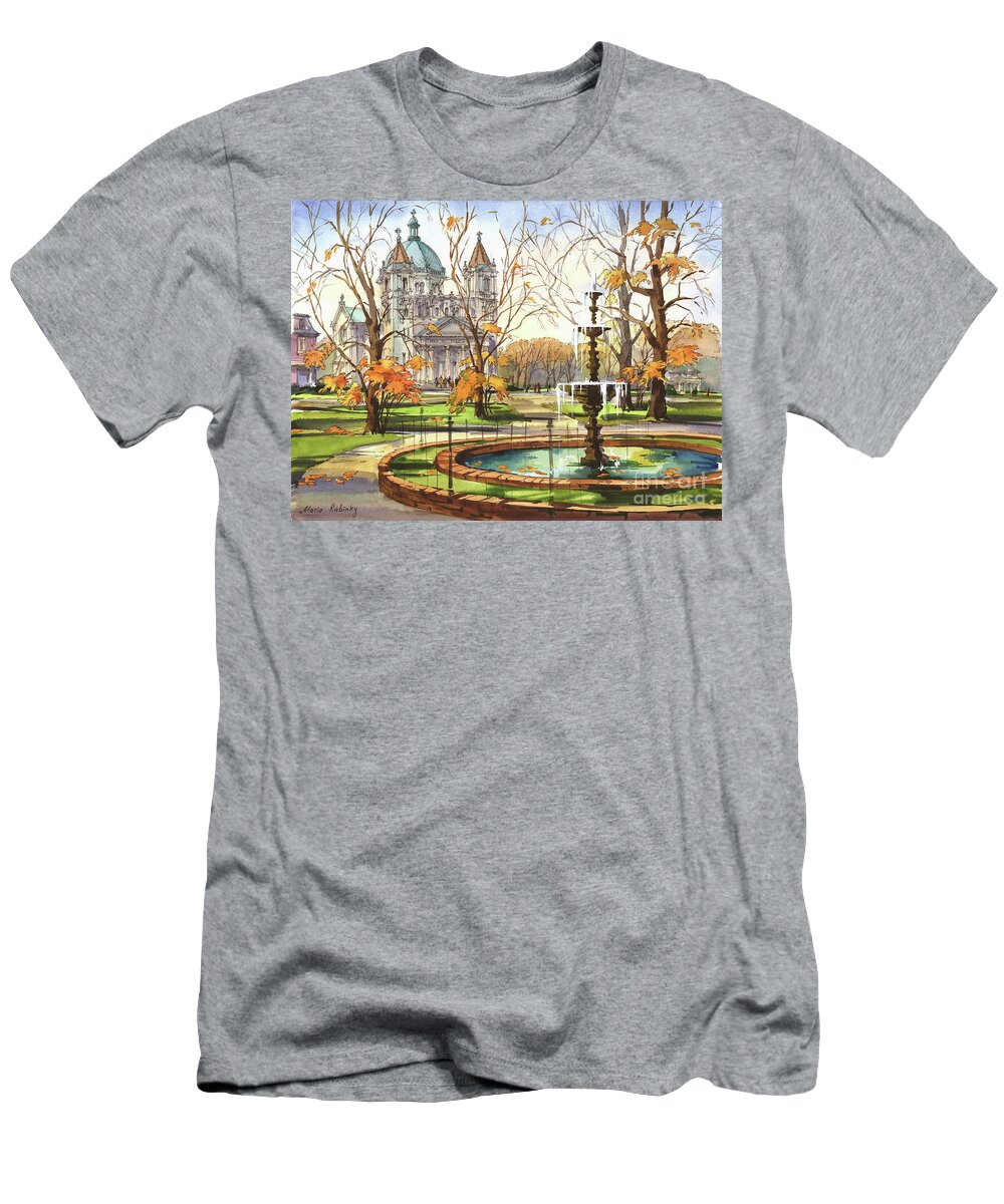 Autumn T-Shirt featuring the photograph Monroe Park by Maria Rabinky