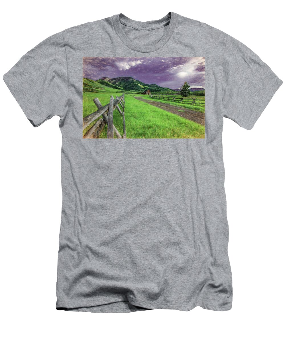 Montana T-Shirt featuring the photograph Montana Magic by Marcy Wielfaert