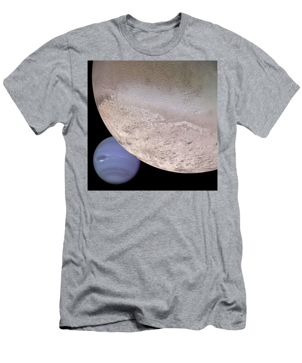 Neptune T-Shirt featuring the painting Neptune and Triton 2 by Celestial Images