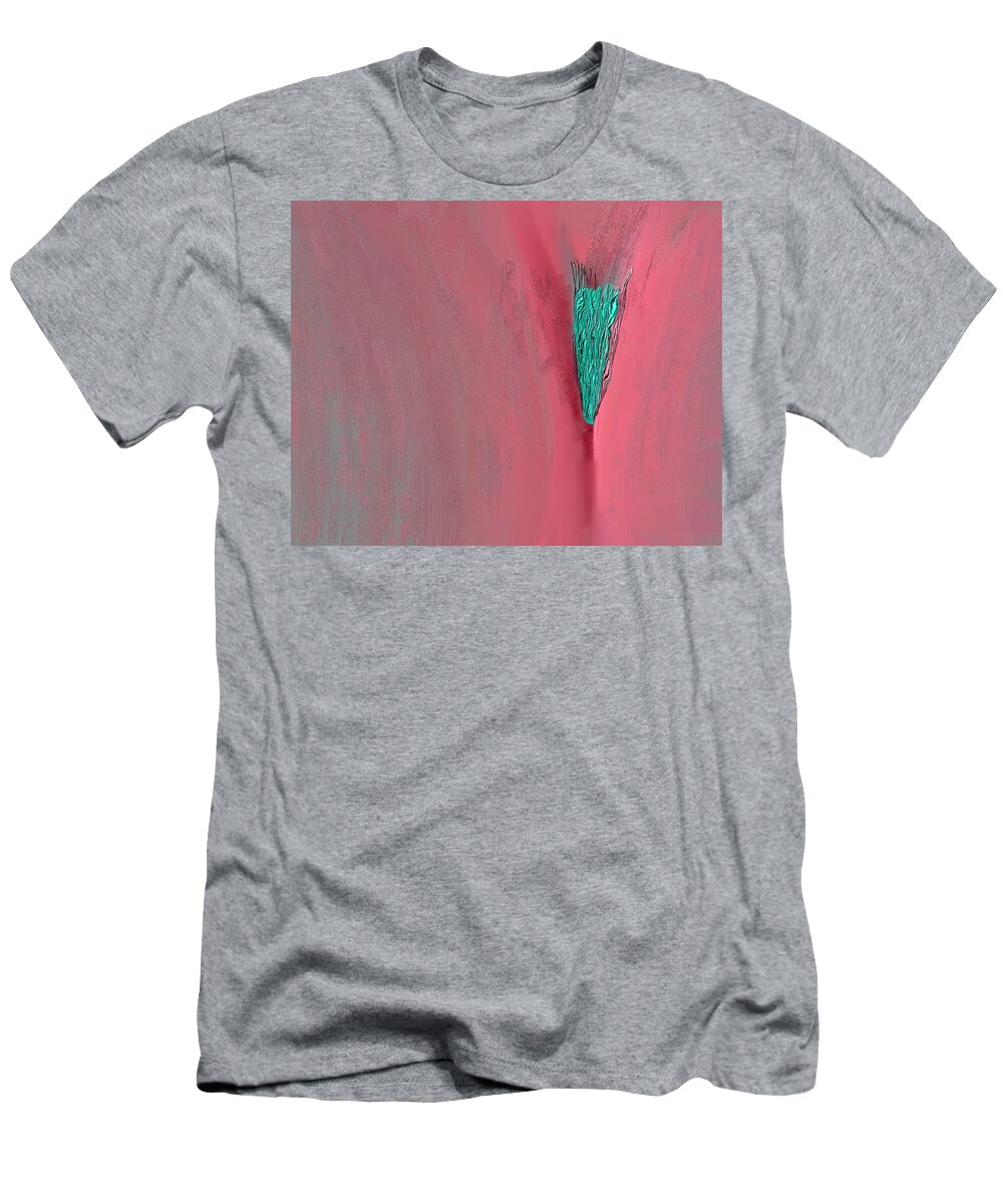 Pink T-Shirt featuring the digital art Nestled by Marina Flournoy