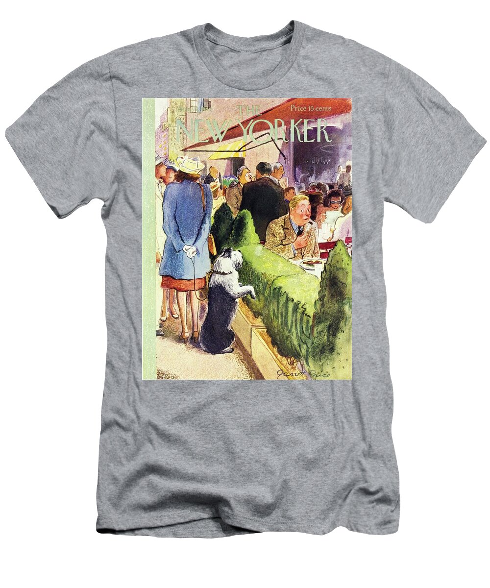 Illustration T-Shirt featuring the painting New Yorker August 17 1946 by Garrett Price