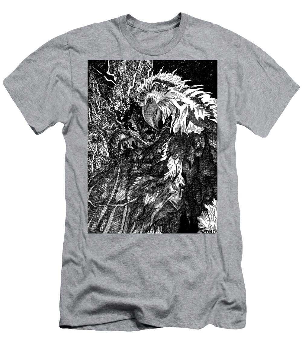 Digital Pen And Ink T-Shirt featuring the digital art Night Vision by Angela Weddle