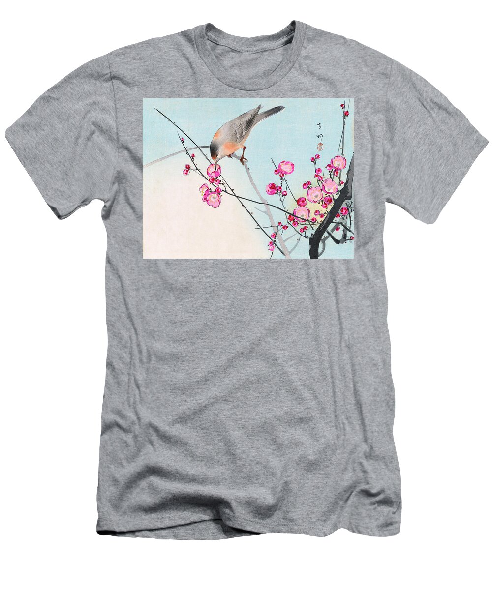 Koson T-Shirt featuring the painting Nightingale by Koson