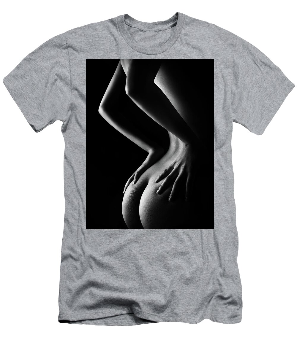 Woman T-Shirt featuring the photograph Nude woman bodyscape 39 by Johan Swanepoel