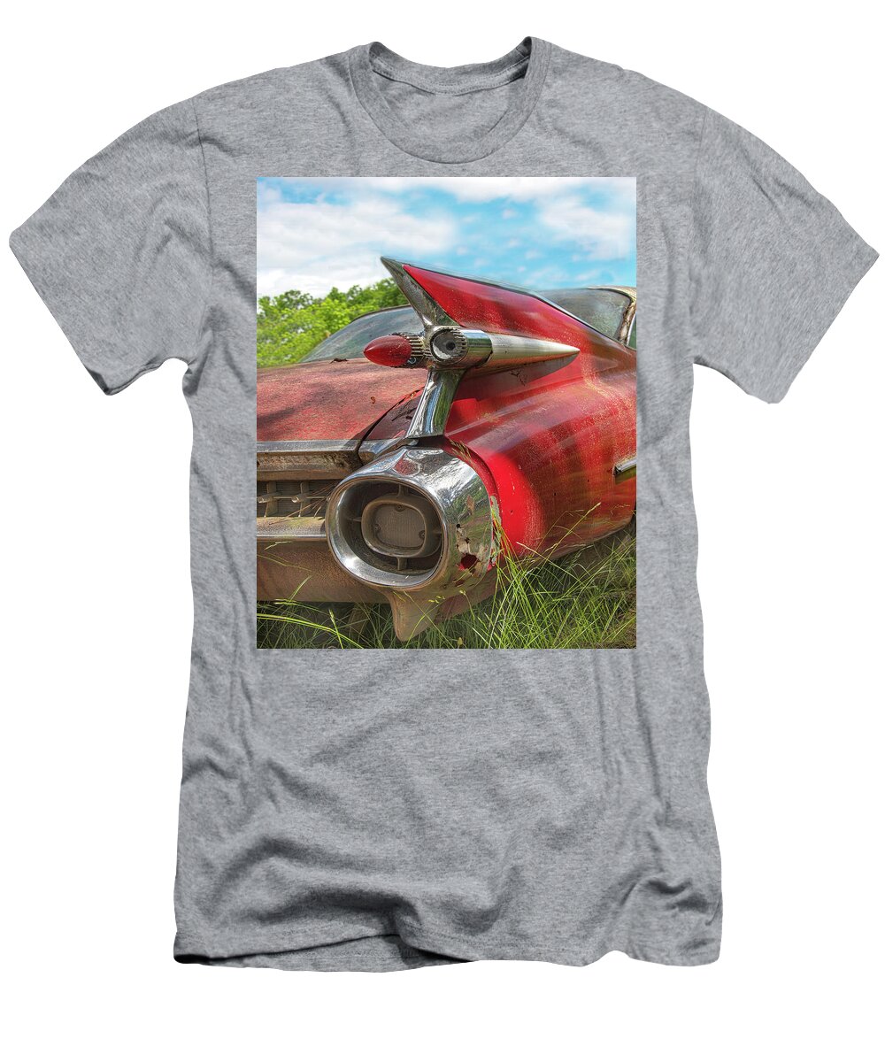 Old Car T-Shirt featuring the photograph Old Caddie by Minnie Gallman
