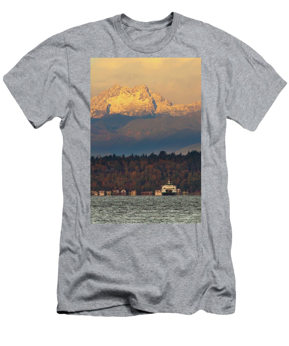 Sunrise T-Shirt featuring the photograph Olympic Sunrise by Briand Sanderson