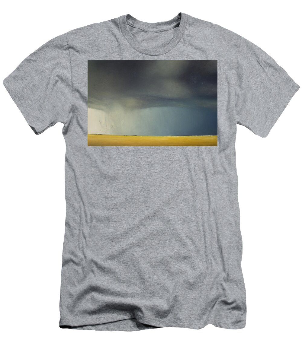 Derek Kaplan T-Shirt featuring the painting Opt.36.18 'Storm' by Derek Kaplan