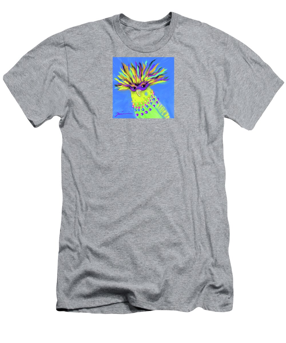 Bird T-Shirt featuring the digital art Party Animal by Jean Pacheco Ravinski