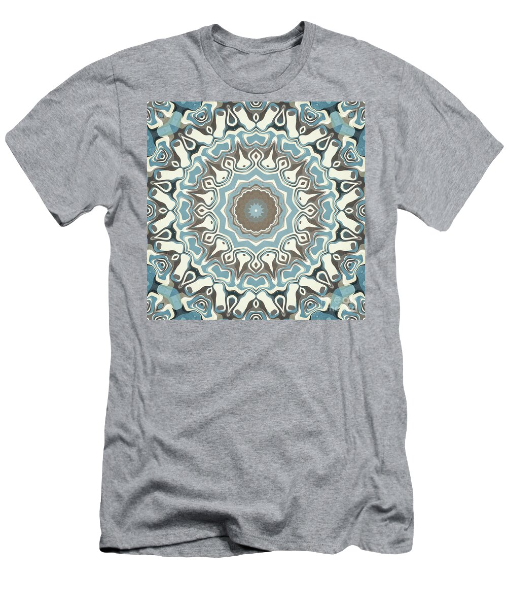 Texture T-Shirt featuring the digital art Pastels Mandala Pattern by Phil Perkins