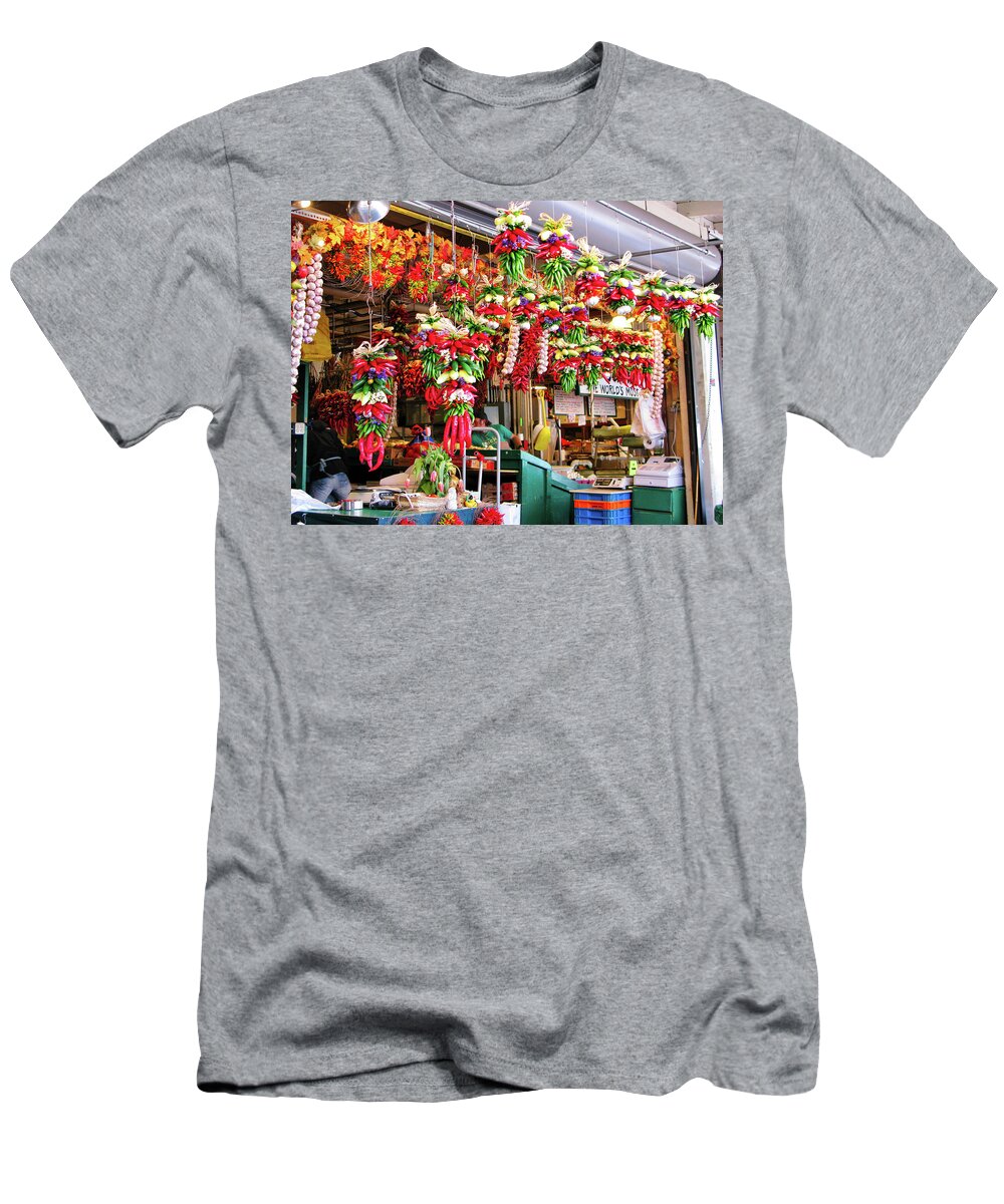 Pike Place Market T-Shirt featuring the photograph Pike Place Market, Seattle 2 by Segura Shaw Photography