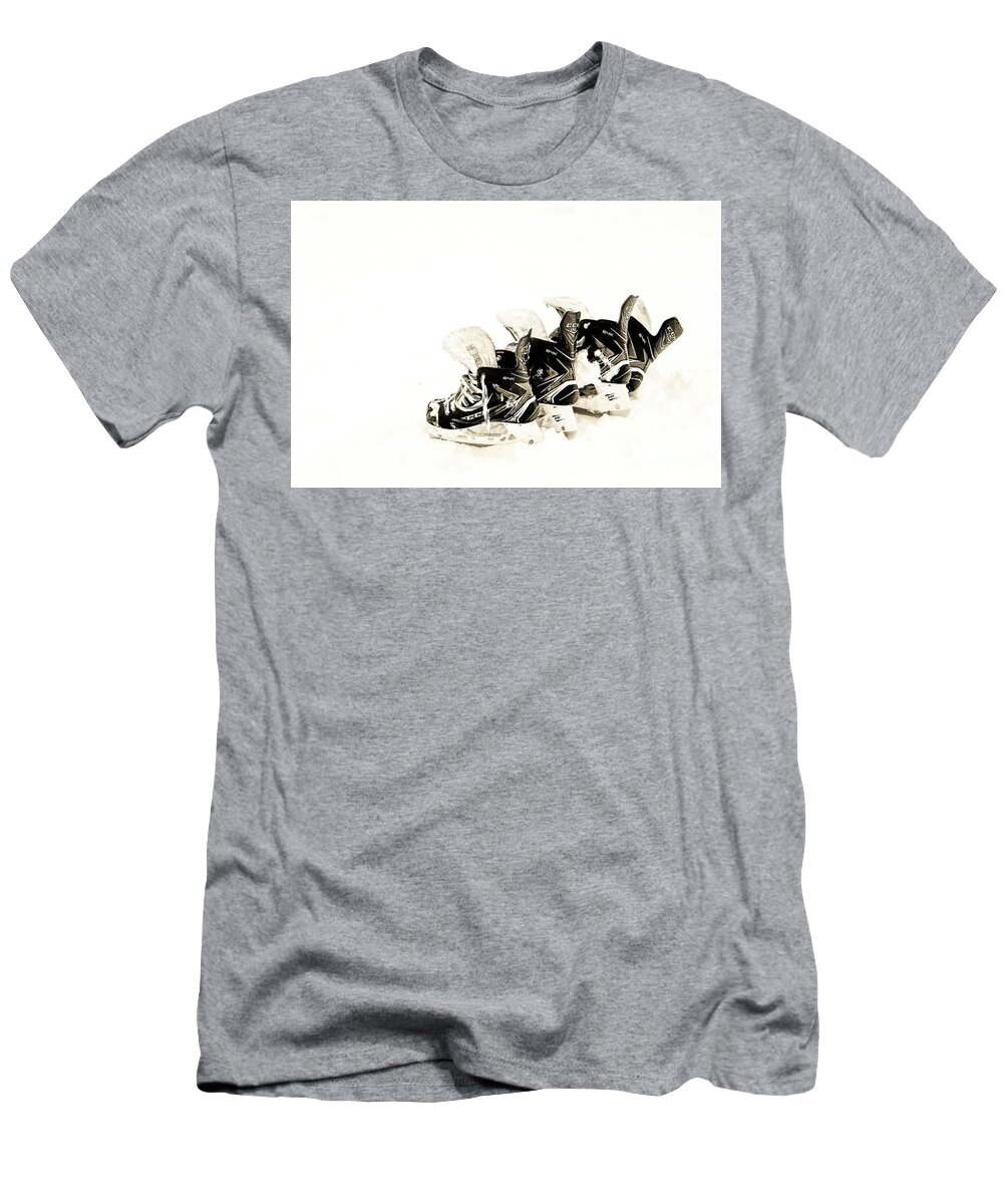 Ice Skates T-Shirt featuring the photograph Pond Skates by Darcy Dietrich