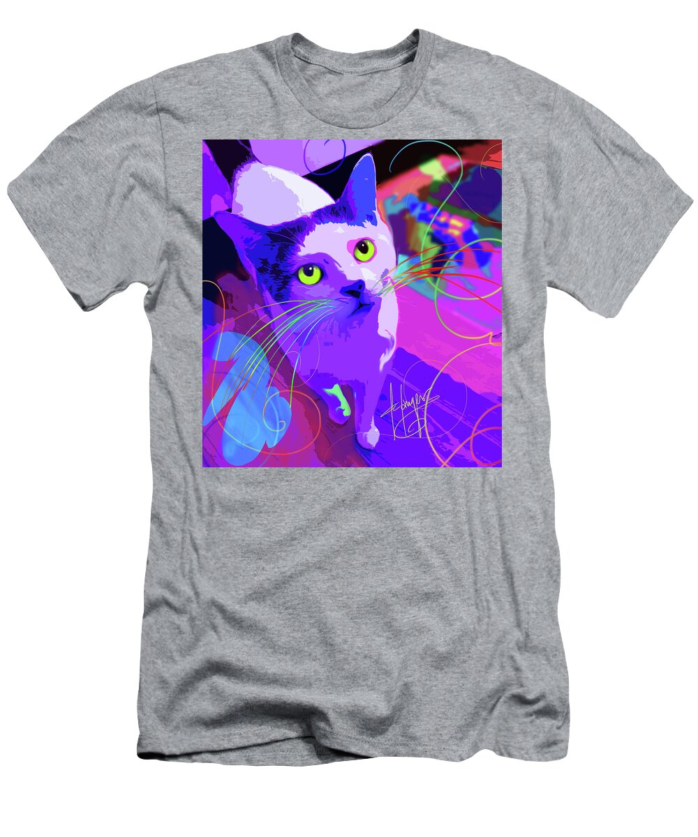 Milo T-Shirt featuring the painting pOpCat Milo by DC Langer