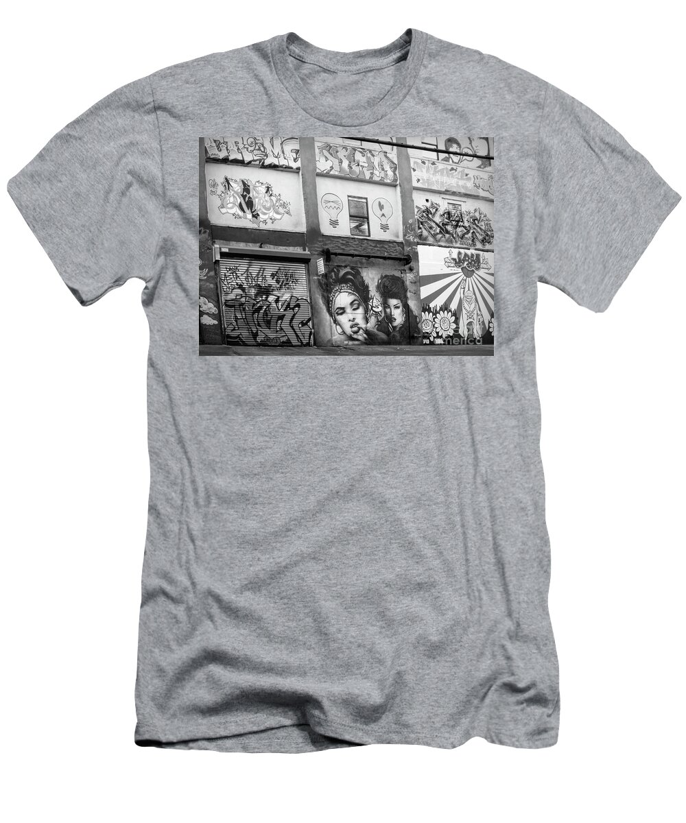 5 Points T-Shirt featuring the photograph Queens NY Art Center 5 Points 2013 by Chuck Kuhn