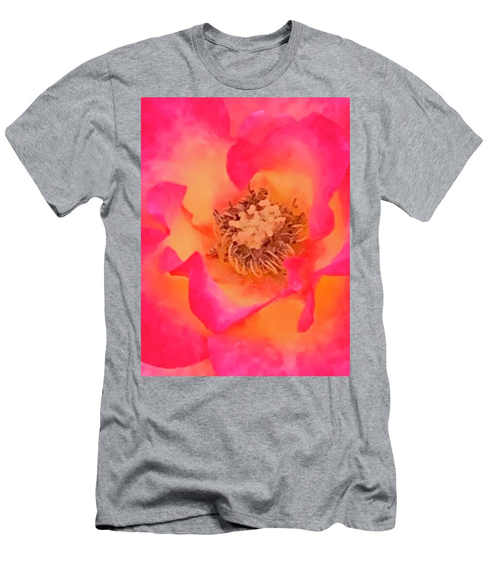 Rose T-Shirt featuring the photograph Rainbow Sherbet by Tiesa Wesen
