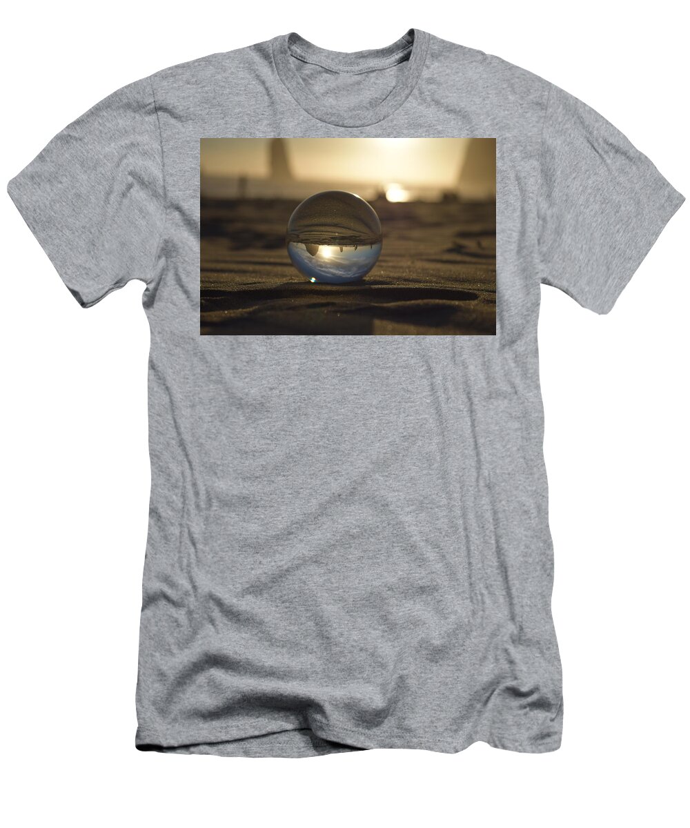 Cannon Beach T-Shirt featuring the photograph Reflection of Haystack by Lkb Art And Photography