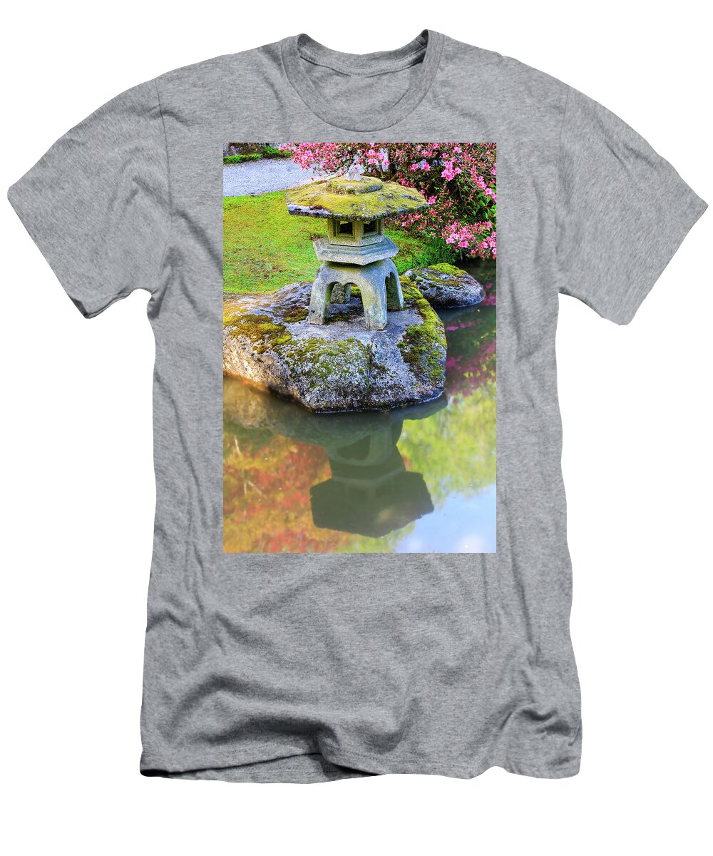 Japanese Garden T-Shirt featuring the photograph Reflection of Spring by Briand Sanderson