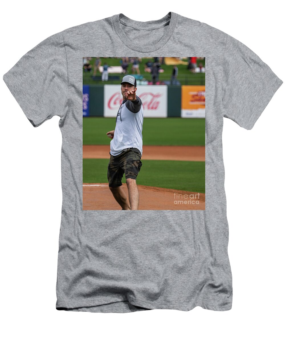 Baseball T-Shirt featuring the photograph Representing Hensley Beverage by Randy Jackson