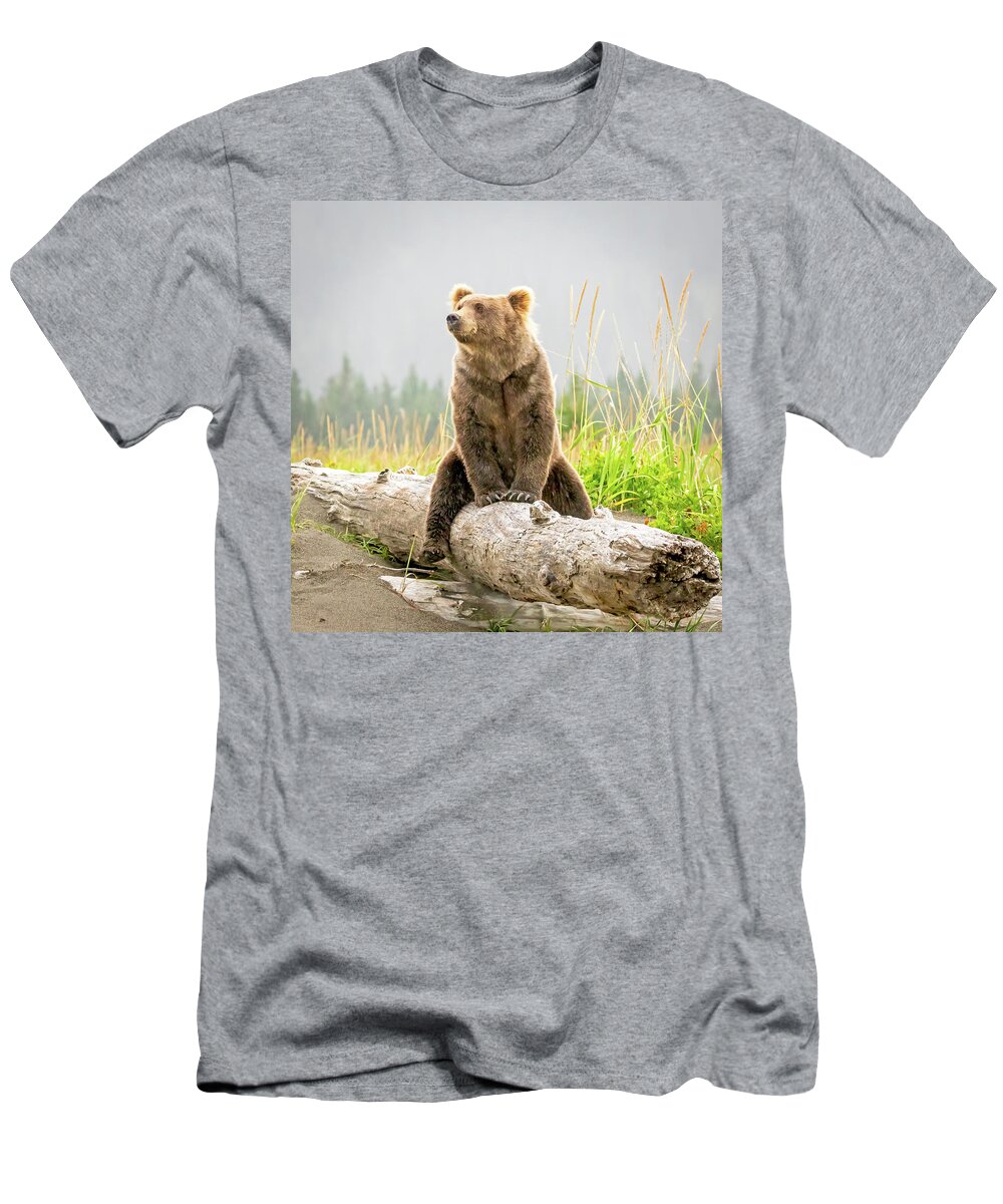 Bear T-Shirt featuring the photograph Ride 'em Cowbear by Jack Bell