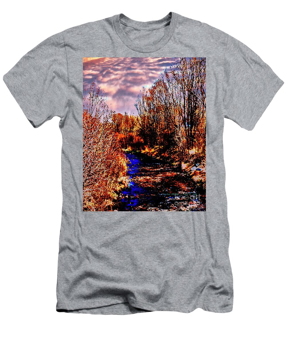 Santa T-Shirt featuring the digital art Rio Taos Bosque V by Charles Muhle