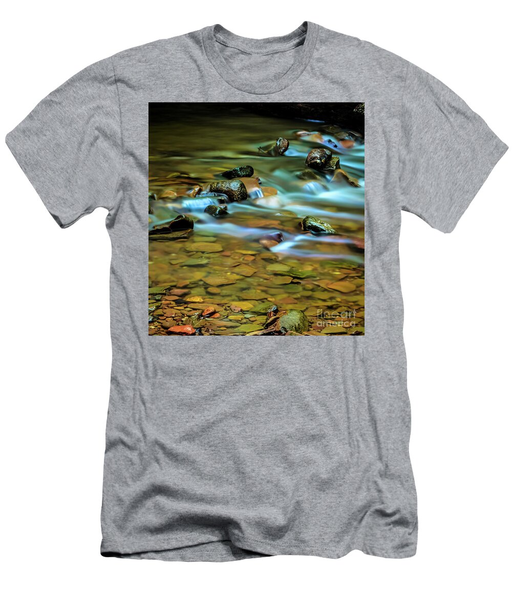 Rever T-Shirt featuring the photograph River Rocks by Joseph Miko