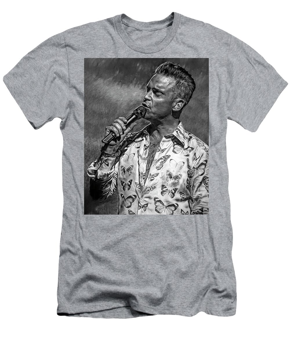 scherp paling voering Robbie Williams T-Shirt by Mal Bray - Pixels