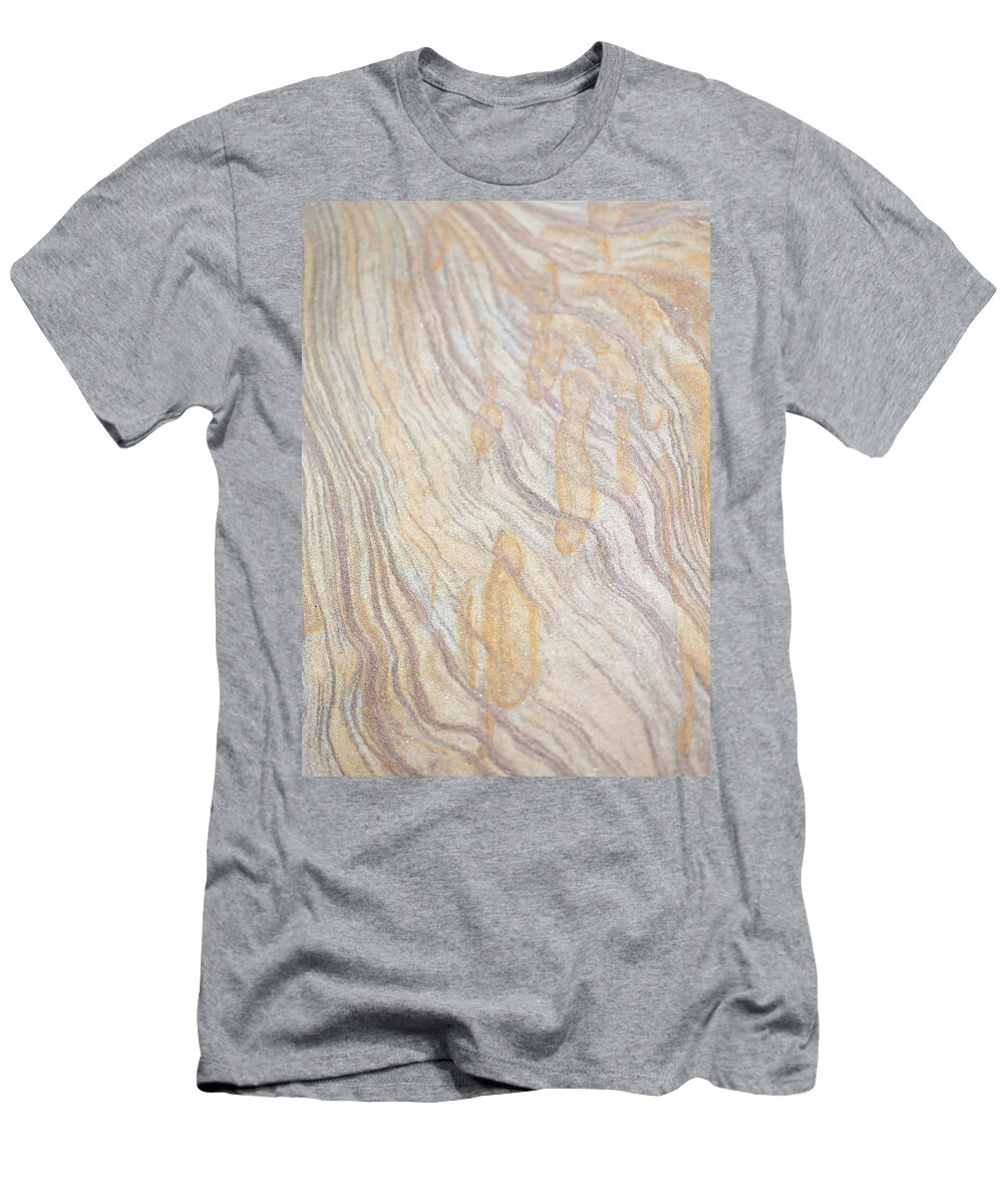 Rock Lines T-Shirt featuring the photograph Rock Lines - Wiggle and Splash by Anita Nicholson