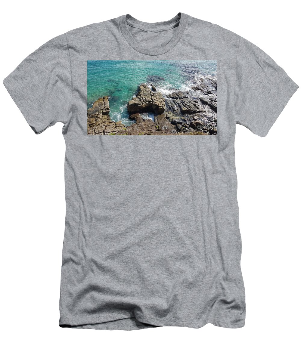 Landscape T-Shirt featuring the photograph Rocks And Water by Cassy Allsworth