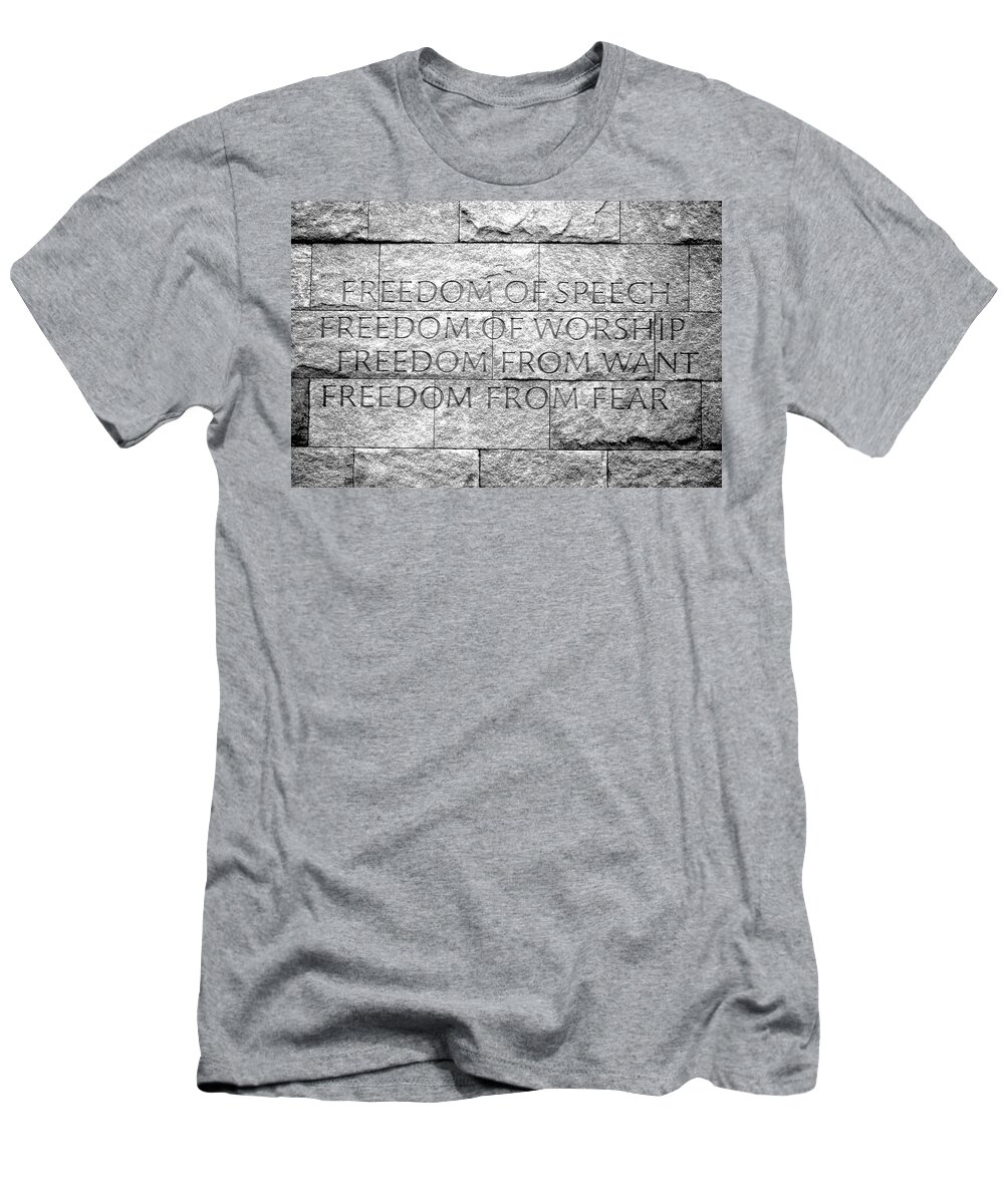Roosevelt T-Shirt featuring the photograph Roosevelt's Freedoms by Jerry Griffin