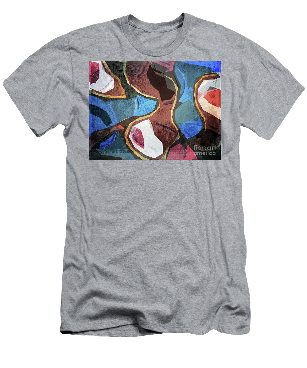 Rough T-Shirt featuring the digital art Rough Forms by Phil Perkins