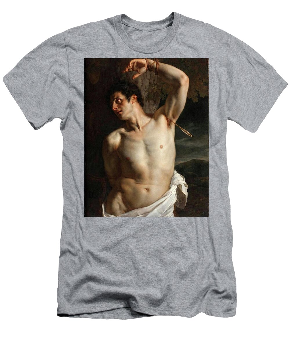 Paul Delaroche T-Shirt featuring the painting Saint Sebastian by Paul Delaroche