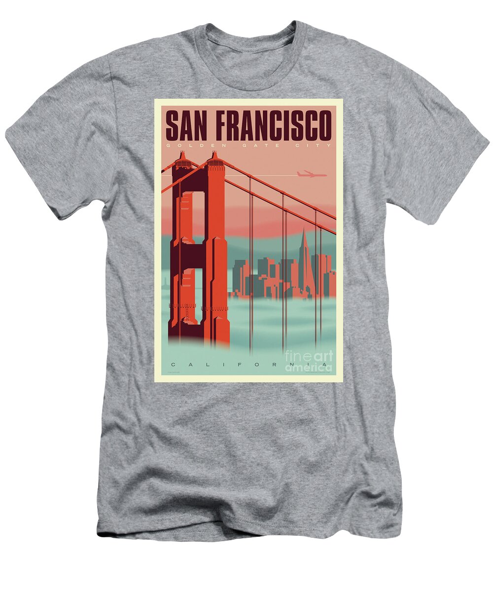 San Francisco Poster - Vintage Travel T-Shirt by Jim Zahniser - Fine Art  America